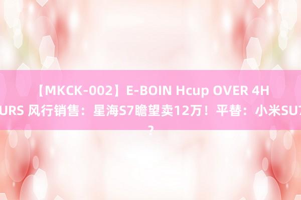 【MKCK-002】E-BOIN Hcup OVER 4HOURS 风行销售：星海S7瞻望卖12万！平替：小米SU7？