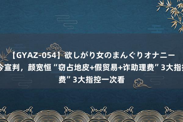 【GYAZ-054】欲しがり女のまんぐりオナニー 靡烂案今宣判，颜宽恒“窃占地皮+假贸易+诈助理费”3大指控一次看