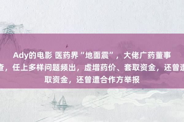 Ady的电影 医药界“地面震”，大佬广药董事长李楚源被查，任上多样问题频出，虚增药价、套取资金，还曾遭合作方举报