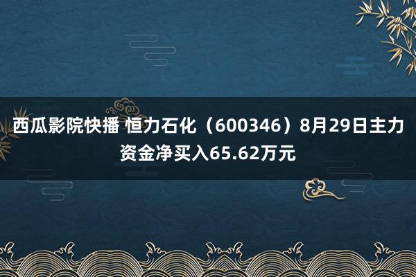 西瓜影院快播 恒力石化（600346）8月29日主力资金净买入65.62万元