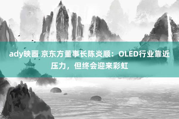 ady映画 京东方董事长陈炎顺：OLED行业靠近压力，但终会迎来彩虹