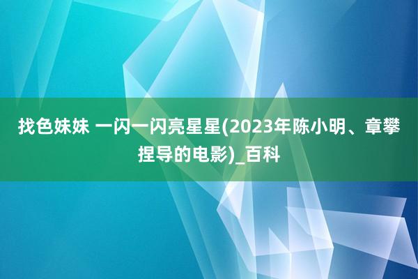 找色妹妹 一闪一闪亮星星(2023年陈小明、章攀捏导的电影)_百科